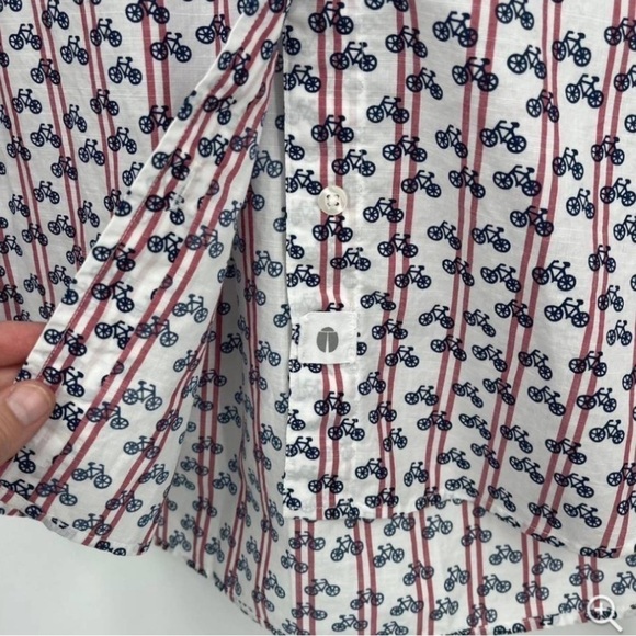 Grayson the hero  novelty Bicycles Print Button down Shirt -size 01/XS - Picture 4 of 8